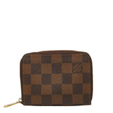 ルイ ヴィトン ダミエ ジッピーコインパース コインケース カードケース M63070 ブラウン PVC レディース LOUIS VUITTON 【中古】