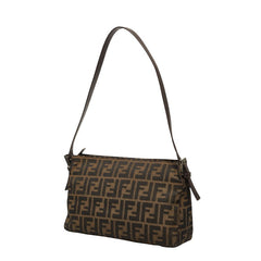 フェンディ ズッカ ワンショルダーバッグ 26566 ブラウン キャンバス レザー レディース FENDI 【中古】