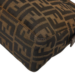 フェンディ ズッカ ワンショルダーバッグ 26566 ブラウン キャンバス レザー レディース FENDI 【中古】