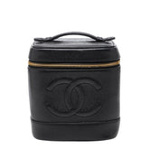 シャネル ココマーク バニティバッグ ハンドバッグ A01998 ブラック キャビアスキン レディース CHANEL 【中古】