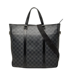 ルイ ヴィトン ダミエ グラフィット タダオ トートバック ショルダーバッグ 2WAY N51192 ブラック グレー PVC レザー メンズ LOUIS VUITTON 【中古】