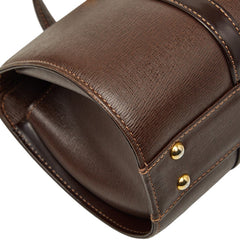 バーバリー ハンドバッグ ミニボストンバッグ ブラウン レザー レディース BURBERRY 【中古】
