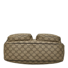 グッチ GGスプリーム 斜め掛け ショルダーバッグ 246881 ベージュ ブラウン PVC レザー レディース GUCCI 【中古】