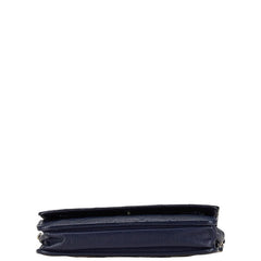 シャネル ココマーク マトラッセ 長財布 チェーンウォレットバッグ ネイビー キャビアスキン レディース CHANEL 中古