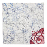 シャネル ココマーク カメリア フラワー 花柄 スカーフ ホワイト マルチカラー シルク レディース CHANEL 【中古】
