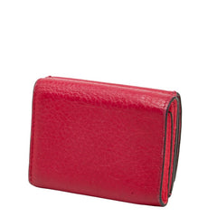 フェンディ セレリア 三つ折り財布 コンパクトウォレット 8M0395 ピンク レザー レディース FENDI 【中古】