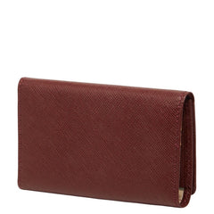 バーバリー ノバチェック 4連 キーケース ワインレッド ボルドー レザー レディース BURBERRY 【中古】