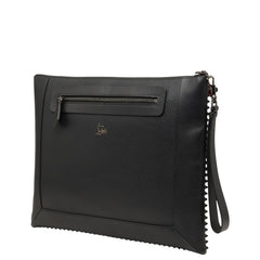 クリスチャンルブタン スパイクスタッズ クラッチバッグ ブラック レザー レディース Christian Louboutin 【中古】