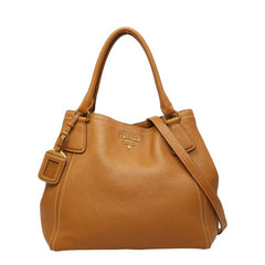 プラダ トートバッグ ショルダーバッグ 2WAY BN2534 キャラメル キャメル ヴィッテロダイノレザー レディース PRADA 【中古】