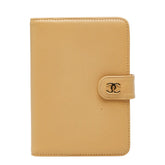 シャネル ココマーク アジェンダ 手帳カバー システム手帳 ベージュ レザー レディース CHANEL 【中古】