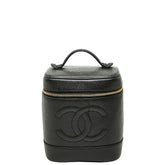 シャネル ココマーク バニティバッグ ハンドバッグ ブラック キャビアスキン レディース CHANEL 【中古】