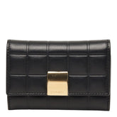 シャネル チョコバー キーケース ブラック レザー レディース CHANEL 【中古】