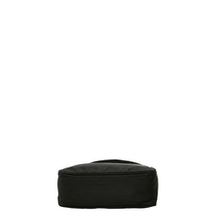 プラダ 三角ロゴプレート ハンドバッグ ブラック ナイロン レディース PRADA 【中古】