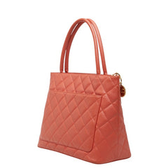 シャネル マトラッセ ココマーク 復刻トート トートバッグ ハンドバッグ オレンジ キャビアスキン レディース CHANEL 【中古】