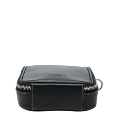 コーチ スタントン チェッカーボード 斜め掛け ショルダーバッグ ブラック ホワイト レザー PVC レディース COACH 【中古】