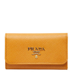 プラダ キーケース KP5052 イエロー サフィアーノレザー レディース PRADA 【中古】