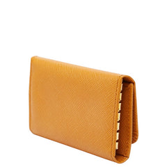 プラダ キーケース KP5052 イエロー サフィアーノレザー レディース PRADA 【中古】