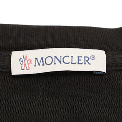モンクレール ロゴミニワッペン 半袖Tシャツ サイズ:XS ブラック シルバー コットン レディース MONCLER 【中古】