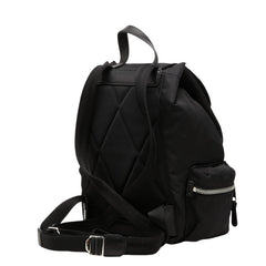 バーバリー ロゴプリント リュック バックパック 8011617 ブラック カーフ ナイロン レディース BURBERRY 【中古】
