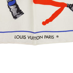 ルイ ヴィトン 絵の具柄 スカーフ 大判 マルチカラー シルク レディース LOUIS VUITTON 【中古】