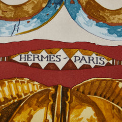 エルメス ペルソナ マフラー マルチカラー オレンジ シルク アンゴラ レディース HERMES 【中古】
