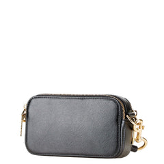 マークジェイコブス カイア スナップショット 斜め掛け ショルダーバッグ ブラック レザー レディース MARC JACOBS 中古