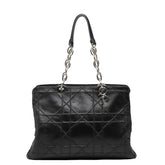 ディオール カナージュ グランヴィル チェーン ハンドバッグ ブラック レザー レディース Dior 【中古】