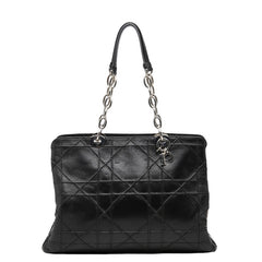 ディオール カナージュ グランヴィル チェーン ハンドバッグ ブラック レザー レディース Dior 【中古】