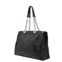ディオール カナージュ グランヴィル チェーン ハンドバッグ ブラック レザー レディース Dior 【中古】