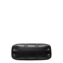 ディオール カナージュ グランヴィル チェーン ハンドバッグ ブラック レザー レディース Dior 【中古】