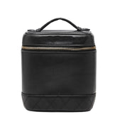 シャネル ビコローレ バニティバッグ ハンドバッグ ブラック ラムスキン レディース CHANEL 【中古】