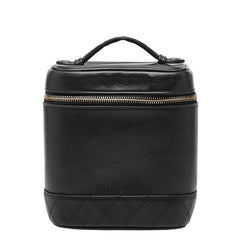 シャネル ビコローレ バニティバッグ ハンドバッグ ブラック ラムスキン レディース CHANEL 【中古】