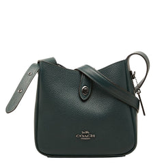 コーチ ハドリー ミニ クロスボディ ショルダーバッグ CAL60 グリーン系 レザー レディース COACH 【中古】