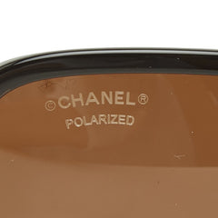シャネル ココマーク POLARIZED スクエアシェイプ サングラス 5349-A ブラック ブラウン プラスチック レディース CHANEL 【中古】