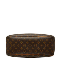 ルイ ヴィトン モノグラム ドーヴィル ハンドバッグ M47270 ブラウン PVC レザー レディース LOUIS VUITTON 【中古】