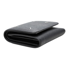 マルタンマルジェラ WALLET CLIP 3 WITH ZIP 4ステッチ コンパクト ウォレット 二つ折り財布 SA3UI0017 P4745 ブラック レザー レディース MARTIN MARGIELA 【中古】