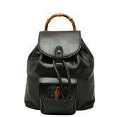 グッチ バンブー リュック バックパック 003 2034 0030 ブラック レザー レディース GUCCI 【中古】