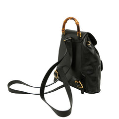 グッチ バンブー リュック バックパック 003 2034 0030 ブラック レザー レディース GUCCI 【中古】