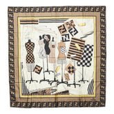フェンディ ズッカ トルソー モチーフ スカーフ マルチカラー シルク レディース FENDI 【中古】