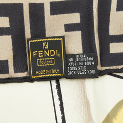 フェンディ ズッカ トルソー モチーフ スカーフ マルチカラー シルク レディース FENDI 【中古】