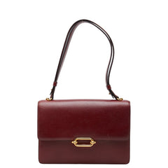エルメス フォンスベル ショルダーバッグ ワインレッド系 ボックスカーフ レディース HERMES 【中古】