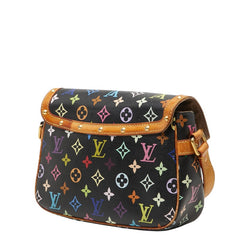 ルイ ヴィトン モノグラム マルチカラー ソローニュ ショルダーバッグ M92639 ブラック ブラウン PVC レザー レディース LOUIS VUITTON 【中古】