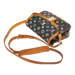 ルイ ヴィトン モノグラム マルチカラー ソローニュ ショルダーバッグ M92639 ブラック ブラウン PVC レザー レディース LOUIS VUITTON 【中古】