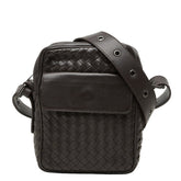 ボッテガヴェネタ イントレチャート ショルダーバッグ 163313 ブラウン レザー レディース BOTTEGAVENETA 【中古】