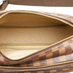 ルイ ヴィトン ダミエ リポーターPM 斜め掛け ショルダーバッグ N45253 ブラウン PVC レザー レディース LOUIS VUITTON 【中古】