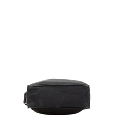 プラダ 三角ロゴプレート テスート ショルダーバッグ ブラック ナイロン レザー レディース PRADA 【中古】