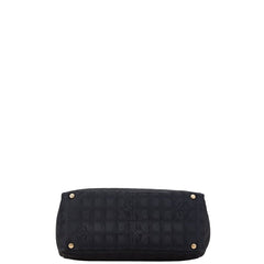 シャネル ニュートラベルライン トートMM ココマーク トートバッグ A15991 ブラック ナイロン レザー レディース CHANEL 【中古】