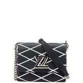 ルイ ヴィトン エピ ツイストPM チェーン ショルダーバッグ M50525 ノワール ブラック ホワイト レザー レディース LOUIS VUITTON 【中古】