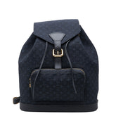 ルイ ヴィトン モノグラム ミニ モンスリGM リュック バックパック M92455 ネイビー キャンバス レザー レディース LOUIS VUITTON 【中古】