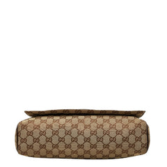 グッチ GGキャンバス 斜め掛け ショルダーバック 146236 ベージュ ブラウン キャンバス レザー レディース GUCCI 【中古】